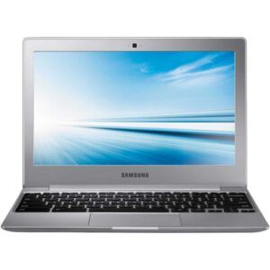 Refurbished Samsung Chromebook XE-500C12 with Intel processor, 1GB RAM, and 8GB SSD, ideal for light computing tasks, web browsing, and students seeking an affordable, reliable device