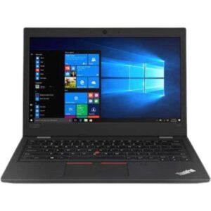Refurbished ThinkPad L390 laptop with 8th-Generation Intel processor, 8GB RAM, and 256GB SSD, featuring a professional and durable design