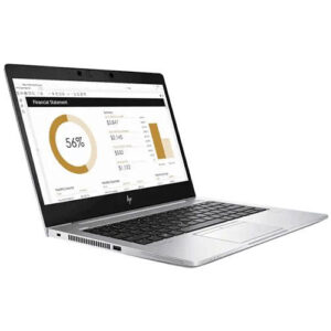 Refurbished HP EliteBook 830 G6 with Intel Core i5-8th Generation, 8GB RAM, and 512GB PCIe SSD, featuring a sleek, professional design suitable for business use