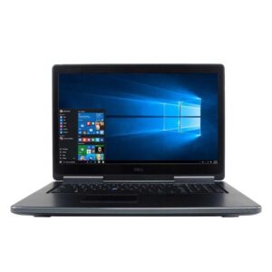 Refurbished Dell Precision 7710 workstation with Intel Core i7-6th Generation, 16GB RAM, and 512GB SSD, built for high-performance tasks.